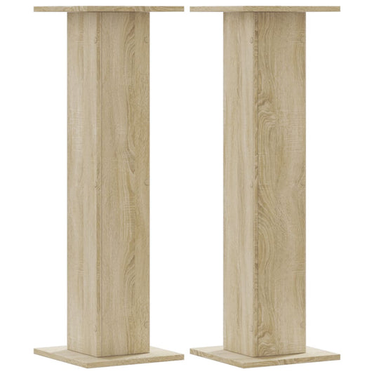 vidaXL Plant Stands 2 pcs Sonoma Oak 30x30x95 cm Engineered Wood 2