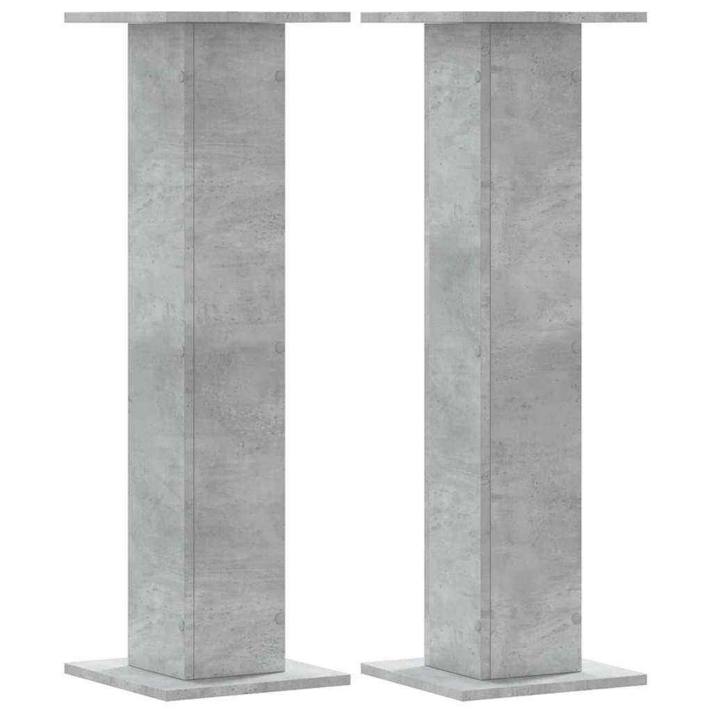 vidaXL Plant Stands 2 pcs Concrete Grey 30x30x95 cm Engineered Wood 2