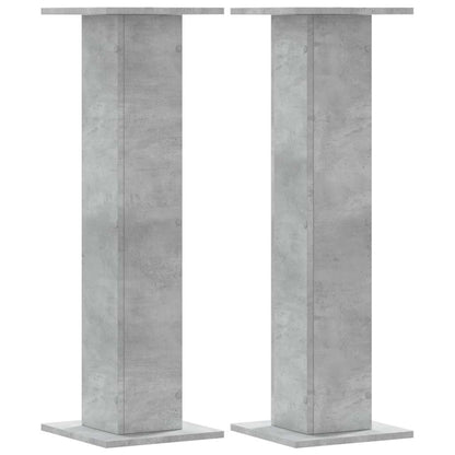 vidaXL Plant Stands 2 pcs Concrete Grey 30x30x95 cm Engineered Wood 2
