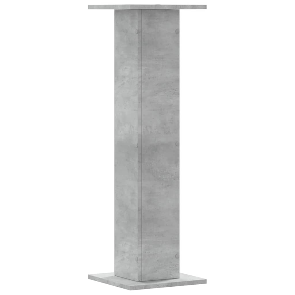 vidaXL Plant Stands 2 pcs Concrete Grey 30x30x95 cm Engineered Wood 5