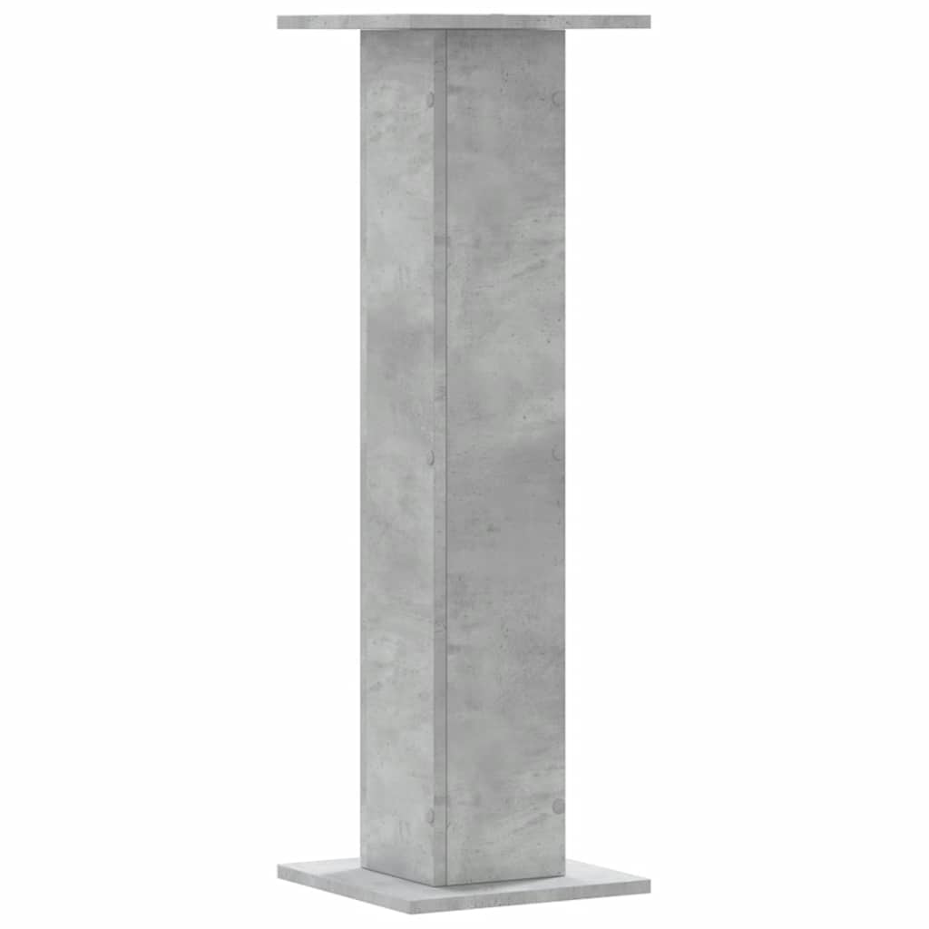 vidaXL Plant Stands 2 pcs Concrete Grey 30x30x95 cm Engineered Wood 6