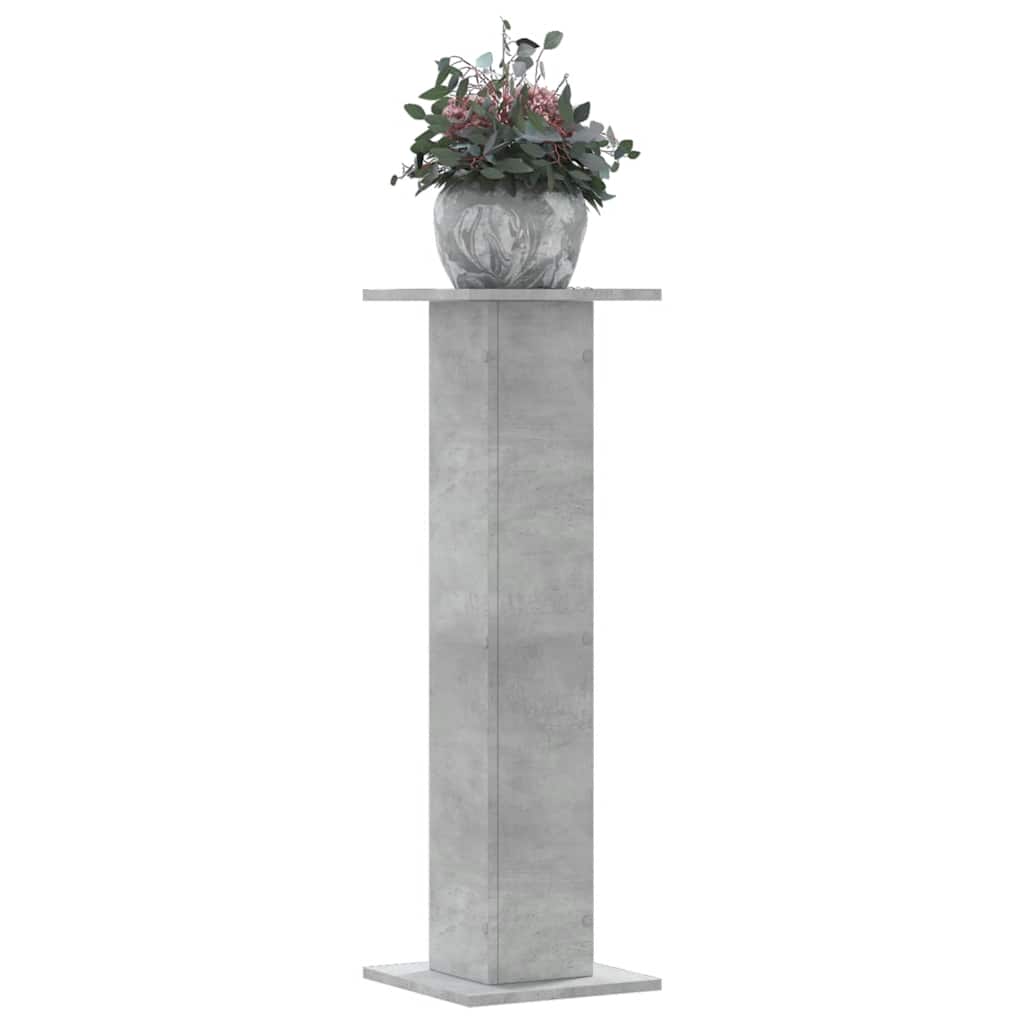 vidaXL Plant Stands 2 pcs Concrete Grey 30x30x95 cm Engineered Wood 1