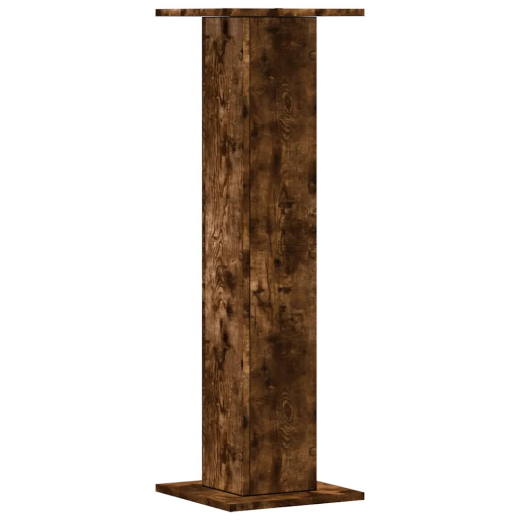 vidaXL Plant Stands 2 pcs Smoked Oak 30x30x95 cm Engineered Wood 6