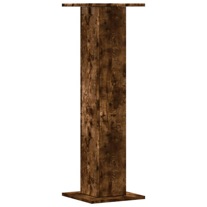 vidaXL Plant Stands 2 pcs Smoked Oak 30x30x95 cm Engineered Wood 6