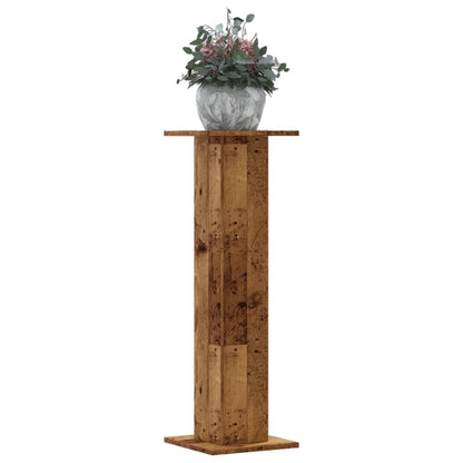vidaXL Plant Stands 2 pcs Old Wood 30x30x95 cm Engineered Wood 1