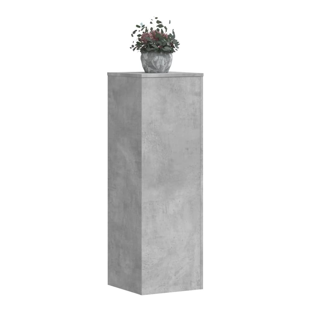 Plant Stands 2 pcs 33x33x100 cm Engineered Wood Concrete grey