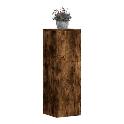 Plant Stands 2 pcs 33x33x100 cm Engineered Wood Smoked oak