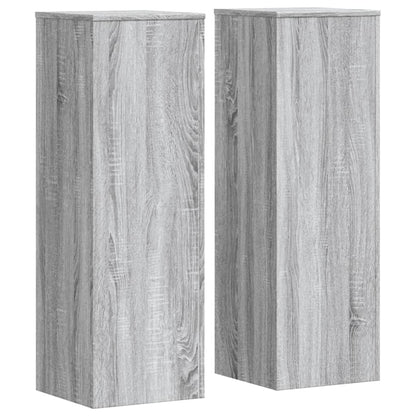 vidaXL Plant Stand 2 pcs Grey Sonoma 33 x 33 x 100 cm Engineered Wood 2