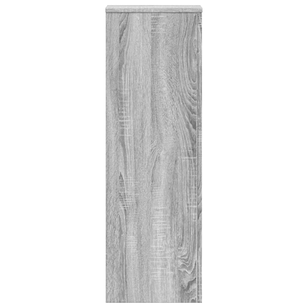 vidaXL Plant Stand 2 pcs Grey Sonoma 33 x 33 x 100 cm Engineered Wood 4