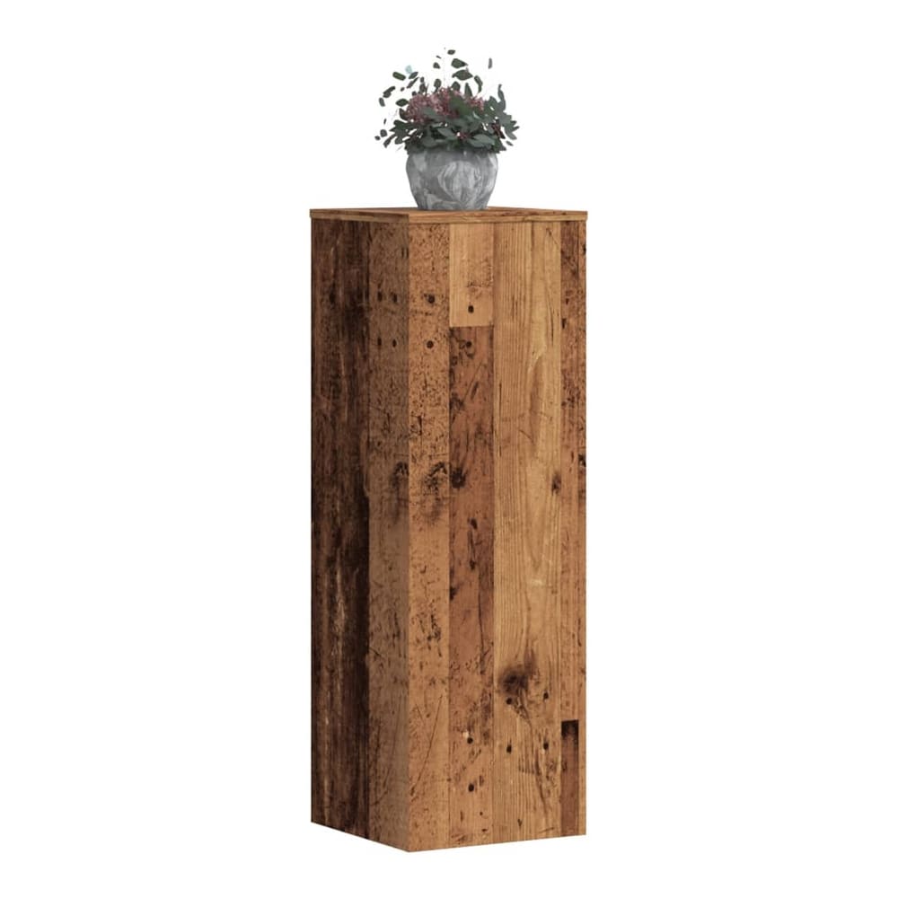 Plant Stands 2 pcs 33x33x100 cm Engineered Wood Old wood