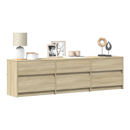 TV Cabinet with LED 100x34x50 cm Engineered Wood Sonoma oak 180 cm