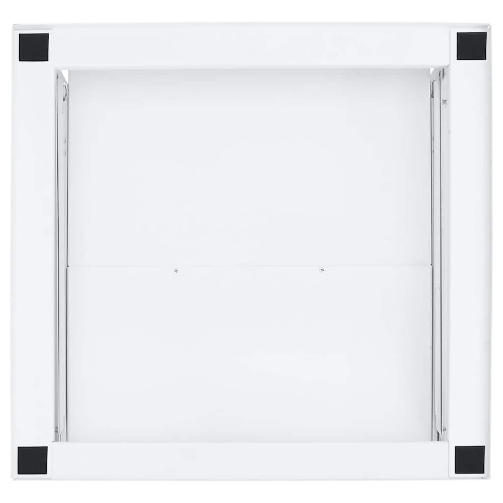 vidaXL Washing Machine Pedestal White Steel 4