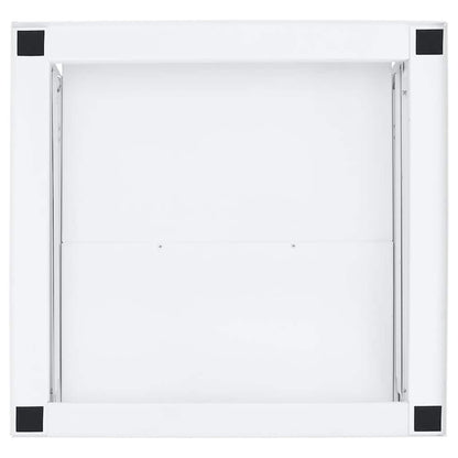 vidaXL Washing Machine Pedestal White Steel 4