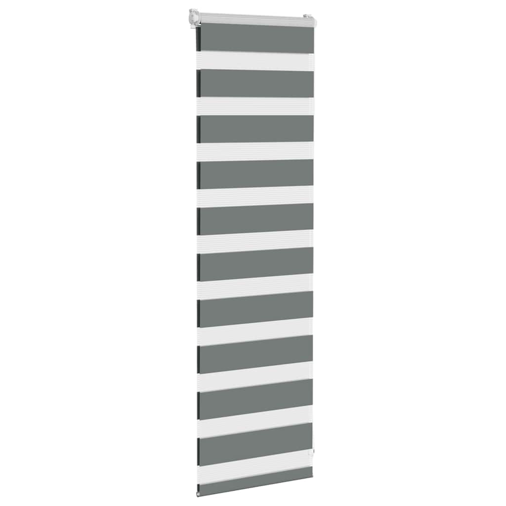 Zebra Blind Fabric Width 35,9 cm Polyester Drop 100 cm Dark grey 40 cm