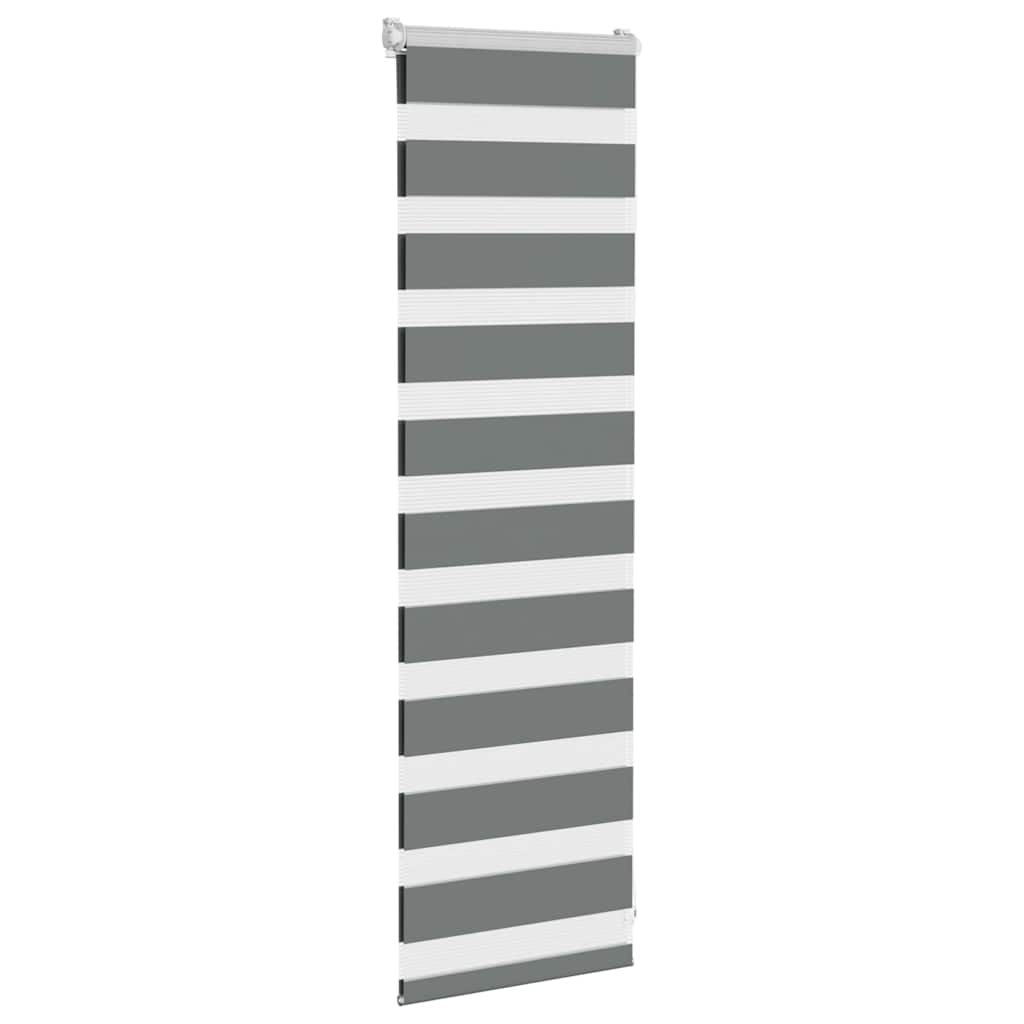 Zebra Blind Fabric Width 35,9 cm Polyester Drop 100 cm Dark grey 45 cm