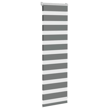 Zebra Blind Fabric Width 35,9 cm Polyester Drop 100 cm Dark grey 45 cm