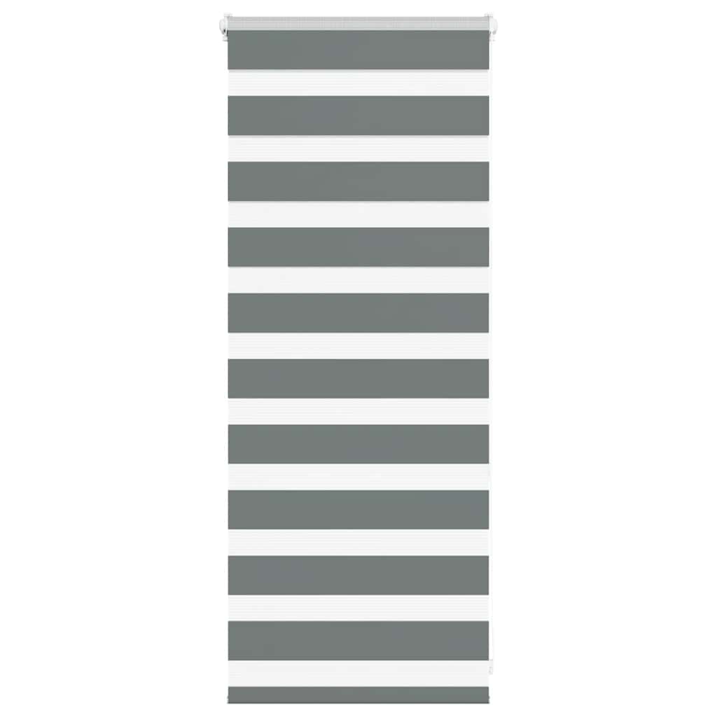 Zebra Blind Fabric Width 35,9 cm Polyester Drop 100 cm Dark grey 55 cm