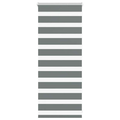 Zebra Blind Fabric Width 35,9 cm Polyester Drop 100 cm Dark grey 55 cm