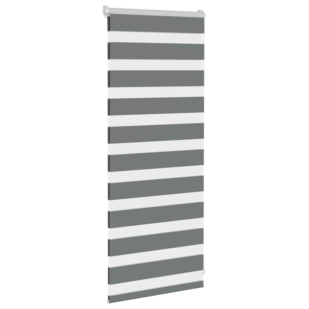 Zebra Blind Fabric Width 35,9 cm Polyester Drop 100 cm Dark grey 55 cm
