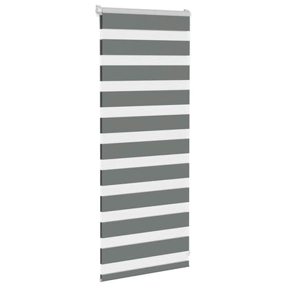 Zebra Blind Fabric Width 35,9 cm Polyester Drop 100 cm Dark grey 60 cm