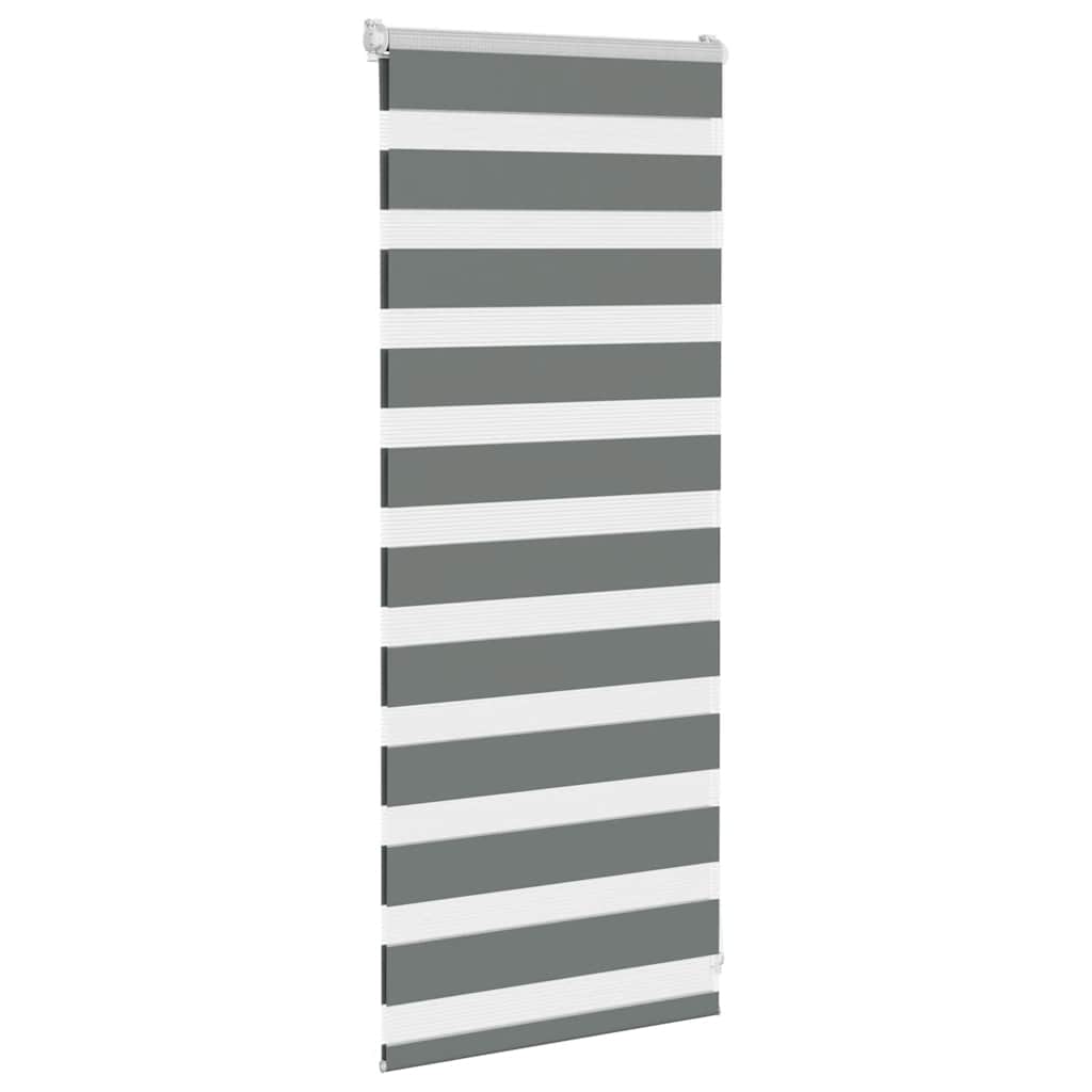Zebra Blind Fabric Width 35,9 cm Polyester Drop 100 cm Dark grey 65 cm