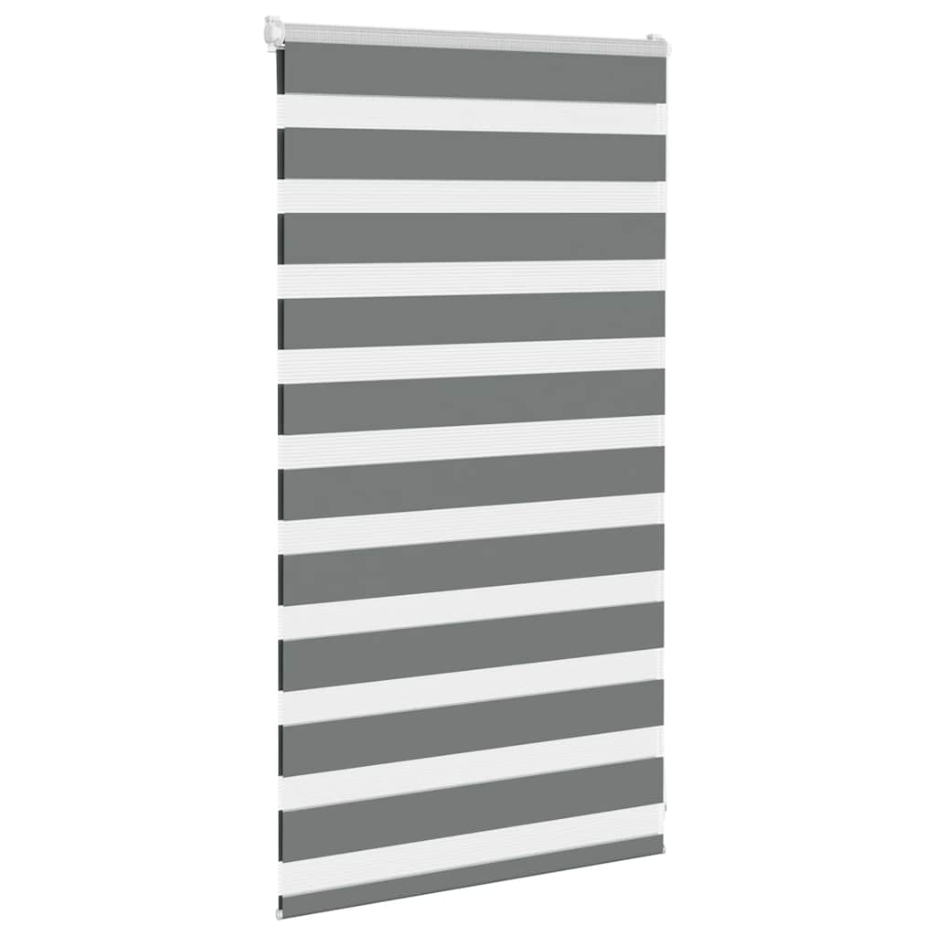 Zebra Blind Fabric Width 35,9 cm Polyester Drop 100 cm Dark grey 70 cm