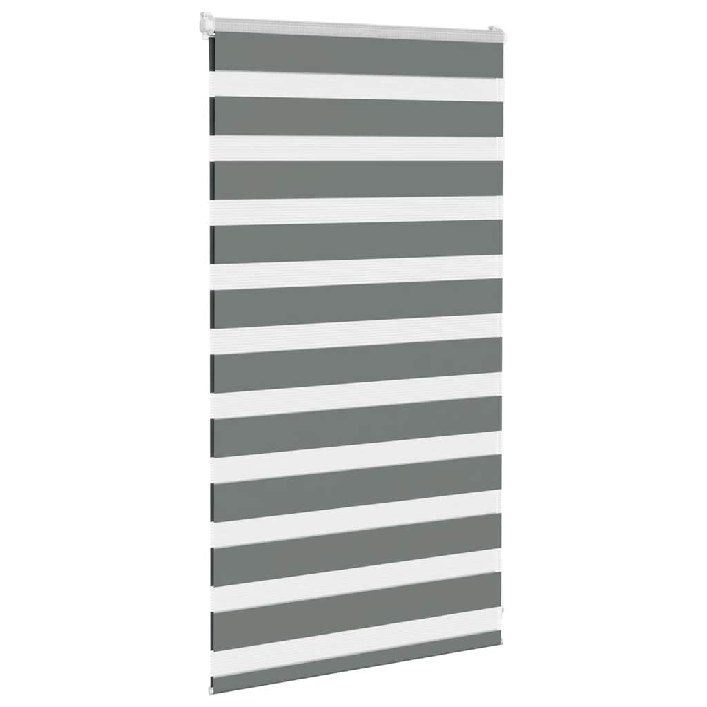 Zebra Blind Fabric Width 35,9 cm Polyester Drop 100 cm Dark grey 80 cm