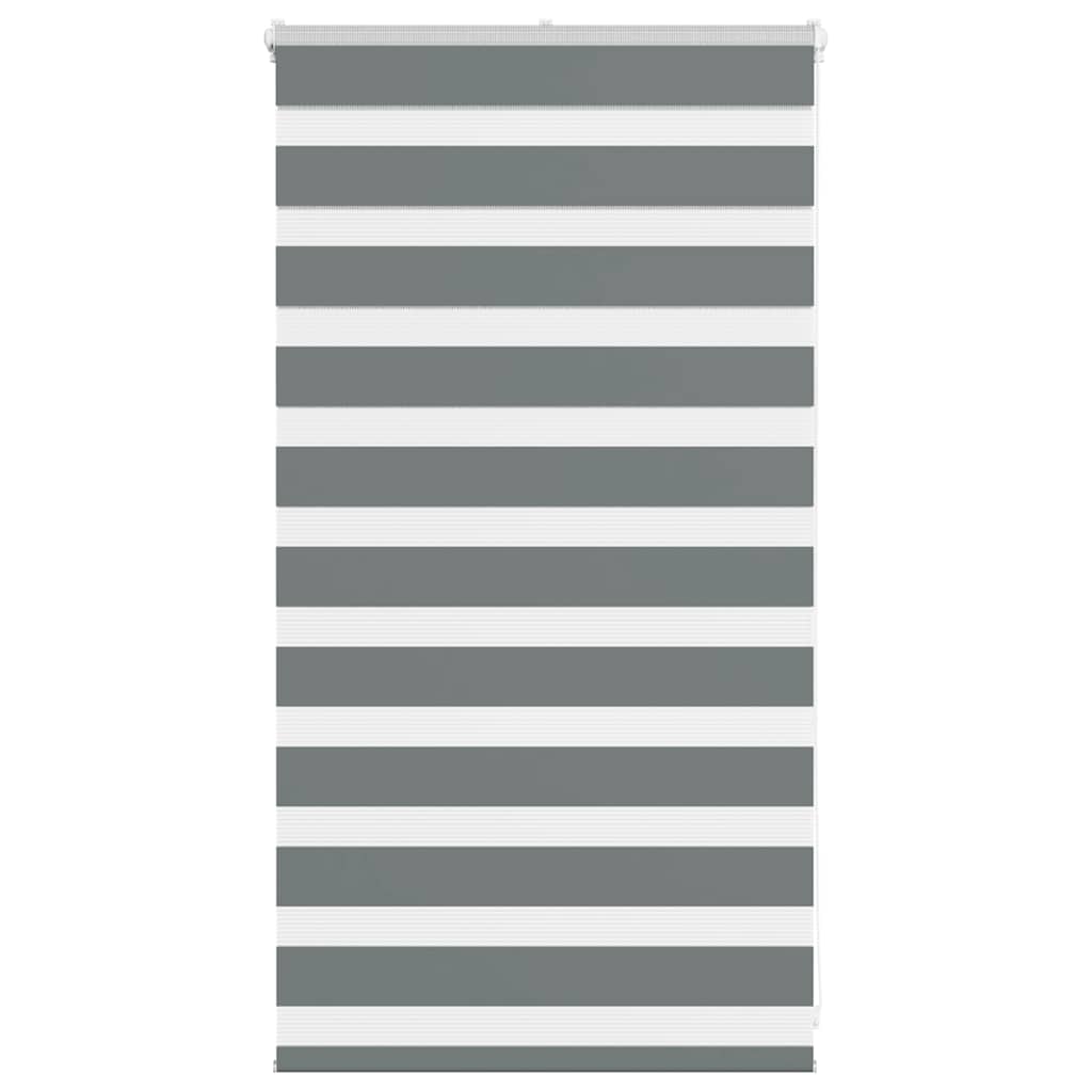 Zebra Blind Fabric Width 35,9 cm Polyester Drop 100 cm Dark grey 90 cm