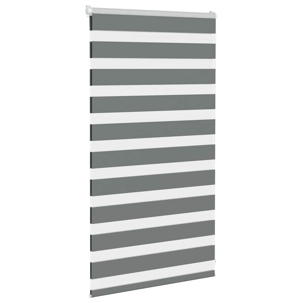 Zebra Blind Fabric Width 35,9 cm Polyester Drop 100 cm Dark grey 90 cm