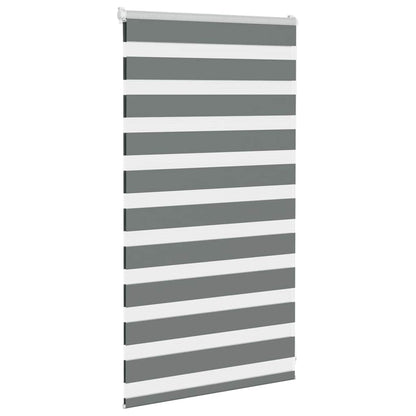 Zebra Blind Fabric Width 35,9 cm Polyester Drop 100 cm Dark grey 90 cm