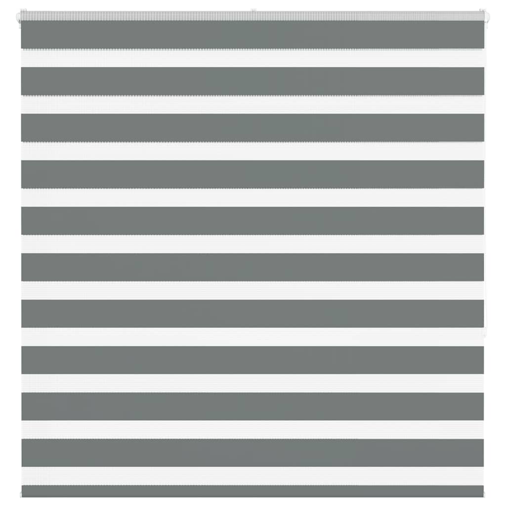 vidaXL Zebra Blind Dark Grey 140x150cm Fabric Width 135.9 cm Polyester 2