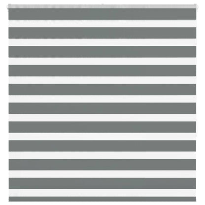 vidaXL Zebra Blind Dark Grey 140x150cm Fabric Width 135.9 cm Polyester 2