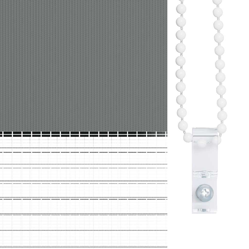 vidaXL Zebra Blind Dark Grey 140x150cm Fabric Width 135.9 cm Polyester 5