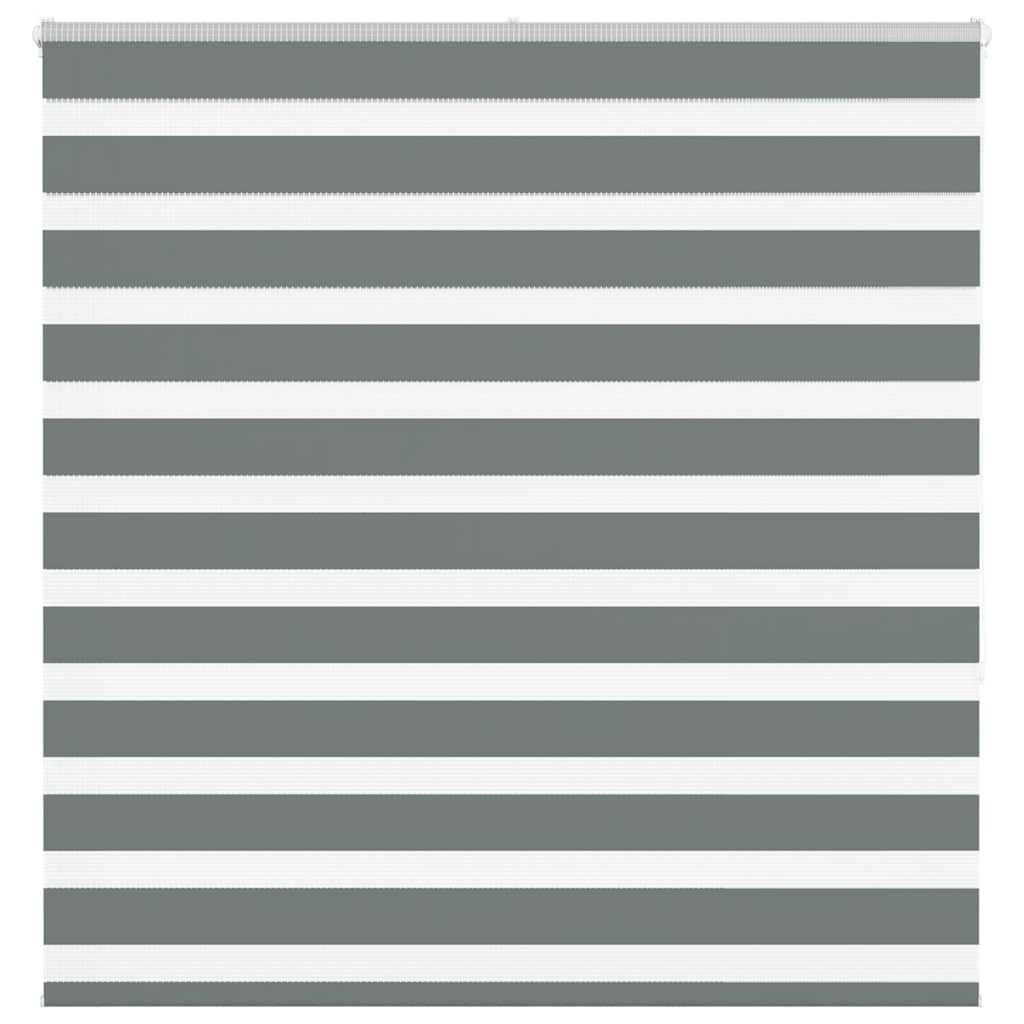 vidaXL Zebra Blind Dark Grey 150x150 cm Fabric Width 145.9 cm Polyester 1