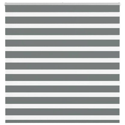 vidaXL Zebra Blind Dark Grey 150x150 cm Fabric Width 145.9 cm Polyester 1