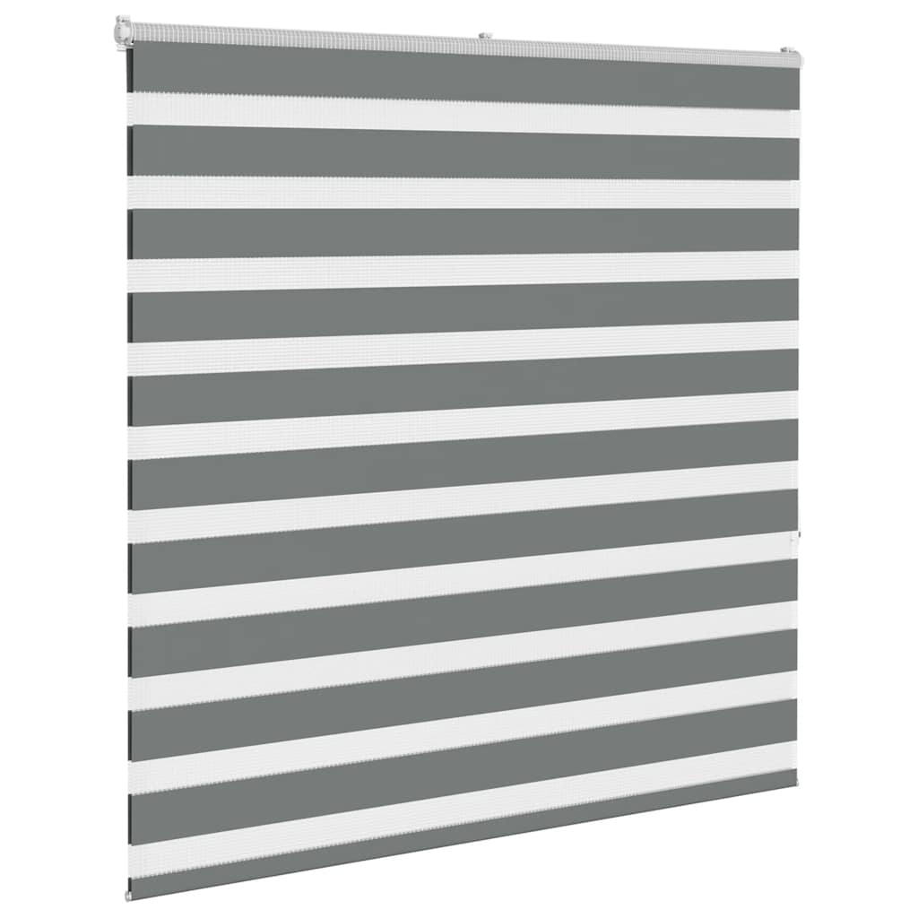 vidaXL Zebra Blind Dark Grey 150x150 cm Fabric Width 145.9 cm Polyester 3