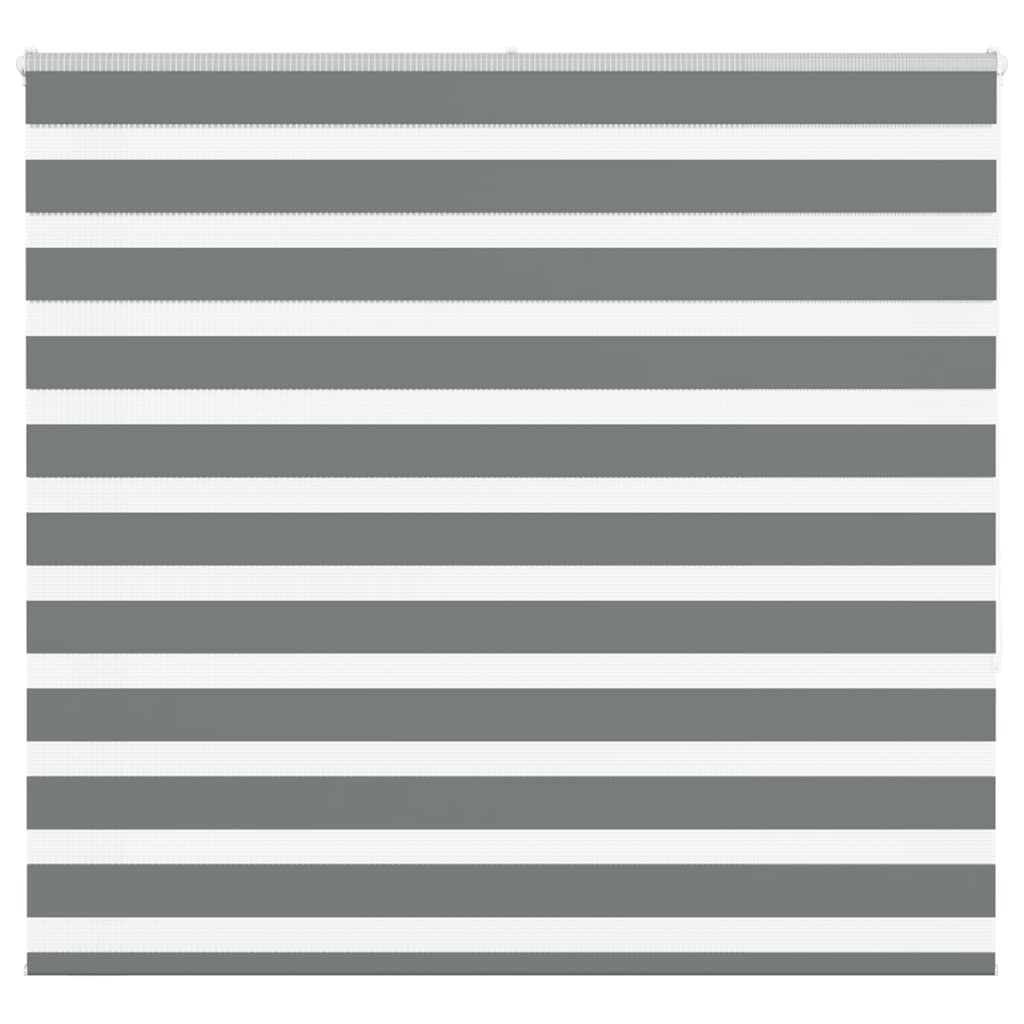 vidaXL Zebra Blind Dark Grey 160x150 cm Fabric Width 155.9 cm Polyester 1