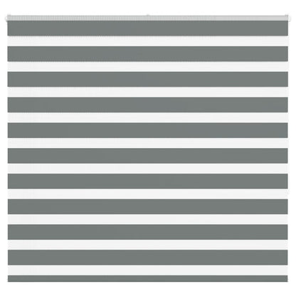 vidaXL Zebra Blind Dark Grey 160x150 cm Fabric Width 155.9 cm Polyester 1