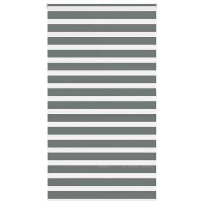 vidaXL Zebra Blind Dark Grey 120x200 cm Fabric Width 115.9 cm Polyester 1