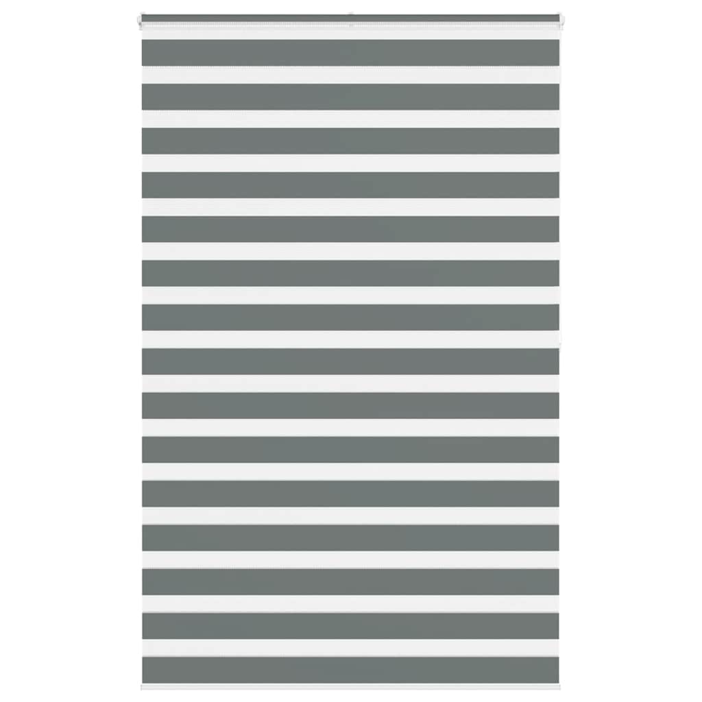 vidaXL Zebra Blind Dark Grey 140x200 cm Fabric Width 135.9 cm Polyester 1