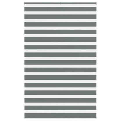 vidaXL Zebra Blind Dark Grey 140x200 cm Fabric Width 135.9 cm Polyester 1