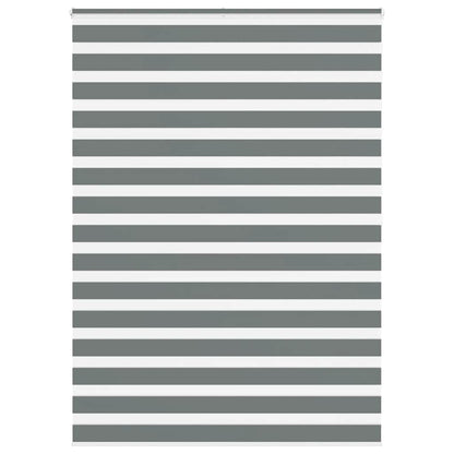 vidaXL Zebra Blind Dark Grey 160x200 cm Fabric Width 155.9 cm Polyester 1