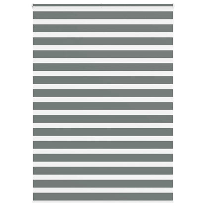 vidaXL Zebra Blind Dark Grey 165x200 cm Fabric Width 160.9 cm Polyester 1