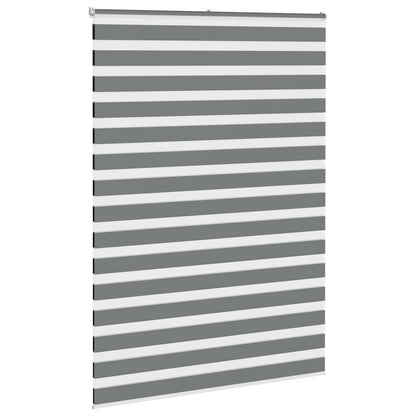 vidaXL Zebra Blind Dark Grey 165x200 cm Fabric Width 160.9 cm Polyester 3