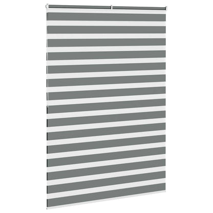 vidaXL Zebra Blind Dark Grey 165x200 cm Fabric Width 160.9 cm Polyester 4