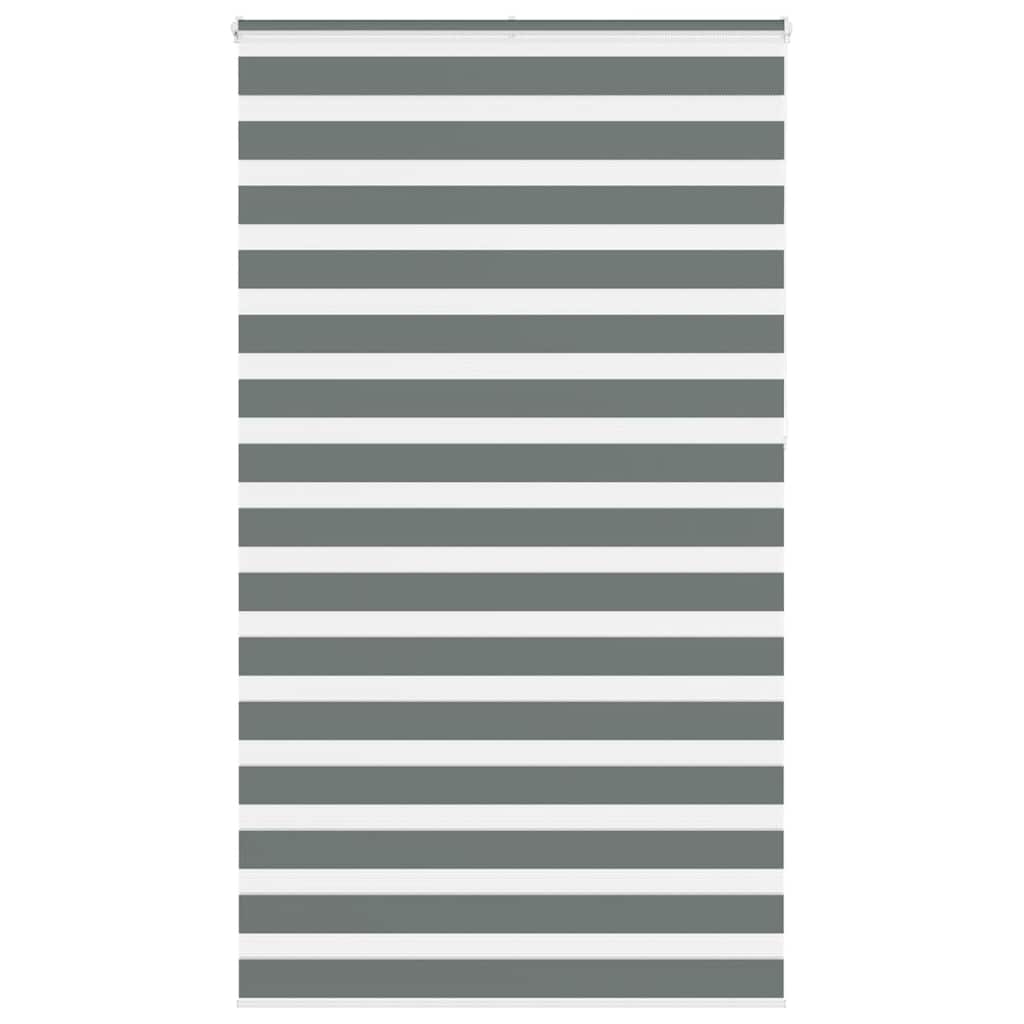 vidaXL Zebra Blind Dark Grey 120x230 cm Fabric Width 115.9 cm Polyester 1