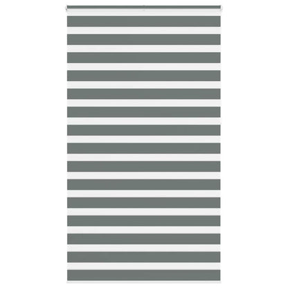 vidaXL Zebra Blind Dark Grey 120x230 cm Fabric Width 115.9 cm Polyester 1