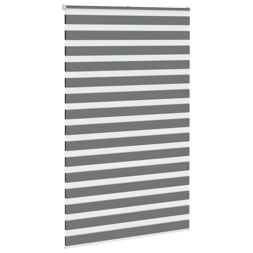 vidaXL Zebra Blind Dark Grey 140x230cm Fabric Width 135.9 cm Polyester 3