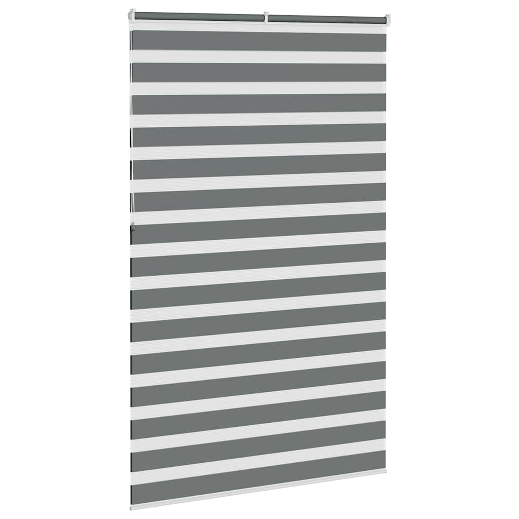 vidaXL Zebra Blind Dark Grey 145x230cm Fabric Width 140.9 cm Polyester 4