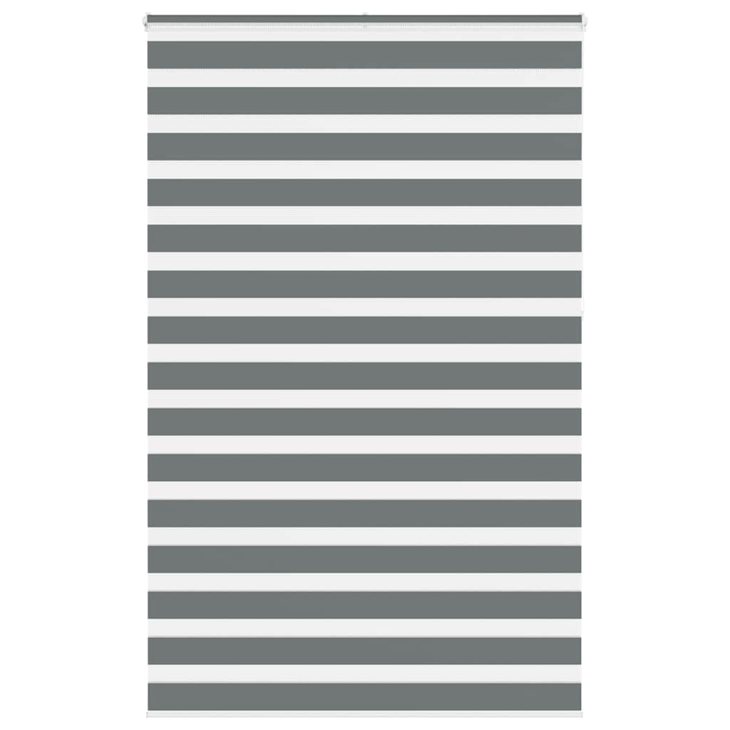 vidaXL Zebra Blind Dark Grey 150x230 cm Fabric Width 145.9 cm Polyester 1
